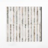 Calacatta Green, Snow White Honed Mod Stripes Marble Mosaics 12×12