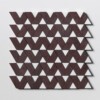 Snow White, Aegean Red Honed Monte Marble Mosaics 12 3/8×12 3/8
