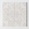 Snow White, Vanilla Bianco Honed Ponte Marble Mosaics 14 5/16×14 5/16