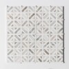 Calacatta Green, Snow White Honed Ponte Basket Marble Mosaics 14 3/4×14 3/4