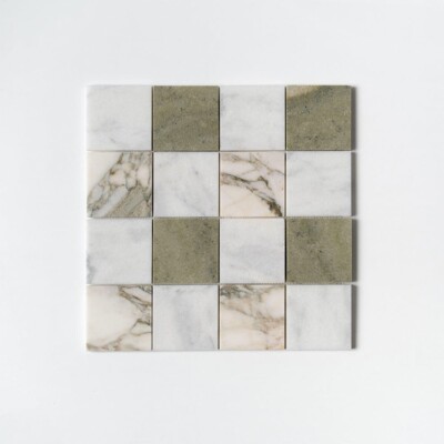 Multicolor Honed Marble Mosaics 16×16