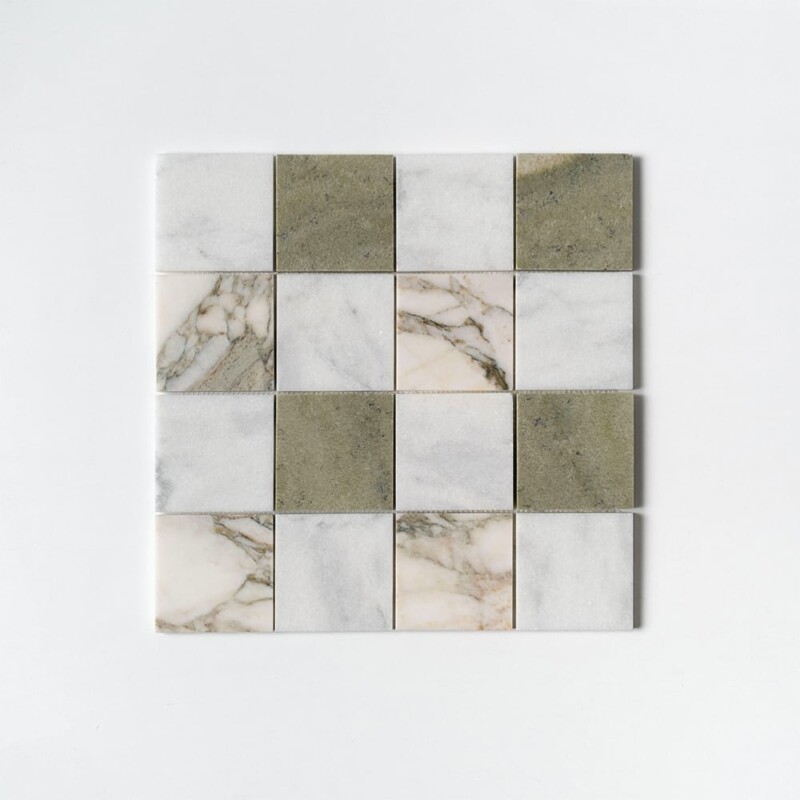 Multicolor Honed Marble Mosaics 16×16