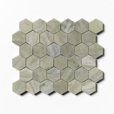 Verde Laguna Honed Hexagon 2 Marble Mosaics
