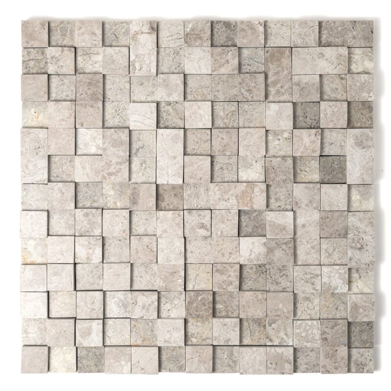 Silver Shadow Rock Face Forever Marble Mosaics 12×12
