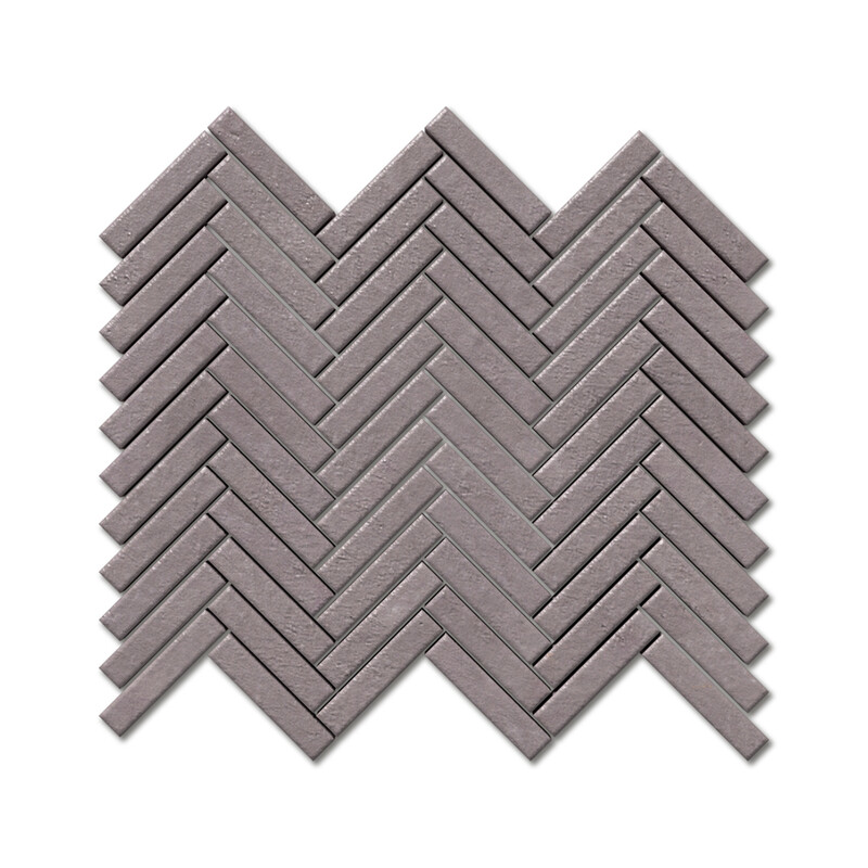 Olympos Matte Herringbone 5/8×3 Glazed Terracotta Mosaics 10 7/16×12 13/16