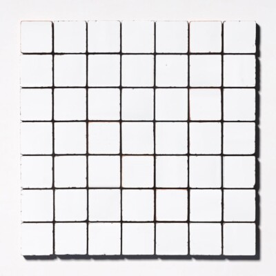 Royal White Tumbled 2×2 Terracotta Mosaics 12×12