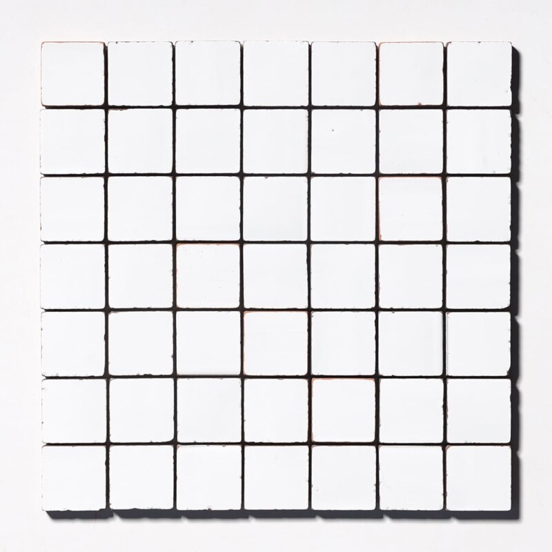 Royal White Tumbled 2×2 Terracotta Mosaics 12×12