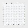 Thassos White&ming Green Polished Basket Weave Marble Mosaic 12×12 Image