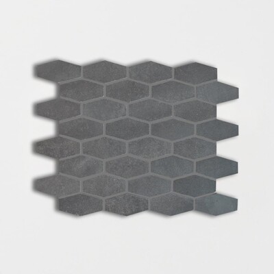 Basalto Honlanmış Uzatılmış Altıgen Bazalt Mozaik 10x12 1/4