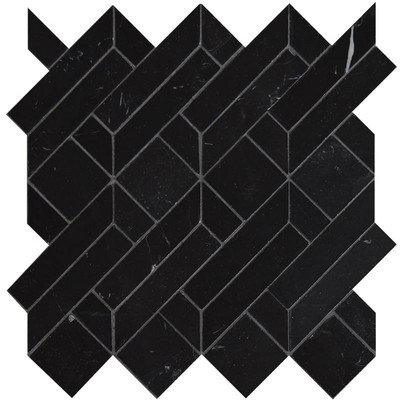 Fontainebleau Parke Siyah Honlanmış Mermer Su Jeti Decos 4x7 1/2