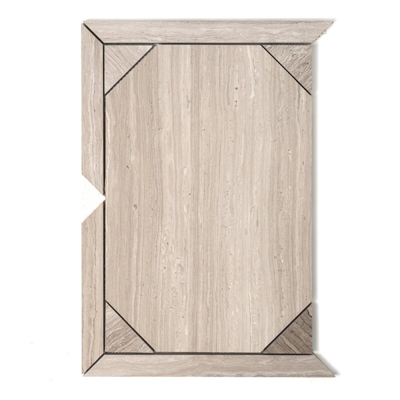 Haisa Light Honed Serie Parquet Marble Mosaics 12 1/4×16 3/16
