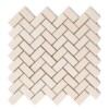 Champagne Honed Herringbone 1/2 Marble Mosaics 10×13