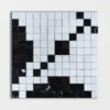 Black, Snow White Multi Finish Ziggurat Marble Mosaic 12×12 Image