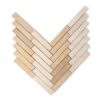 Seashell Multi Finish Large Herringbone Marble Mosaics 12 7/8×9 11/32