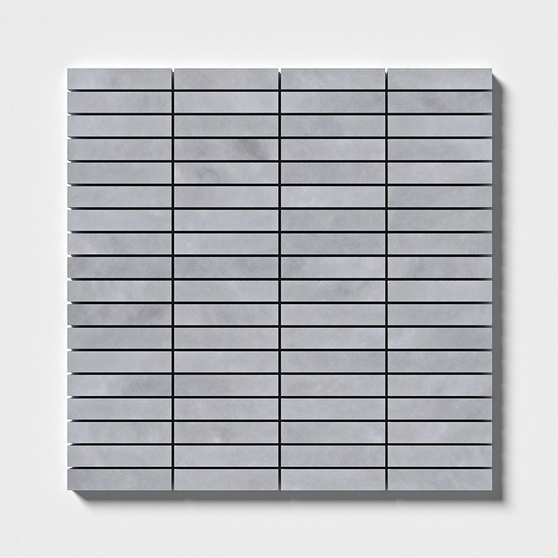 Allure Light Honed 5/8×3 Marble Mosaics 12×12