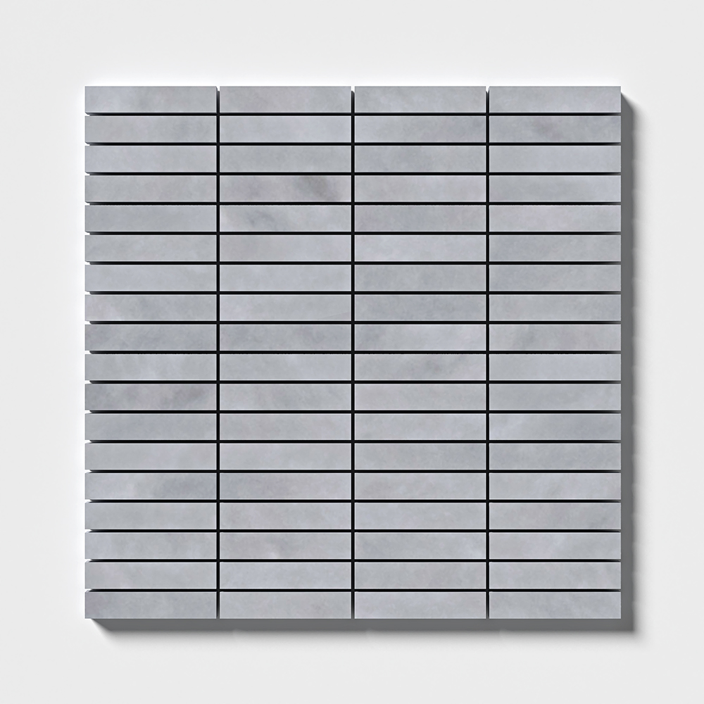Allure Lt Honed 5/8x3 Marble Mosaic 12x12x3/8 Marble Kitchen Backsplash