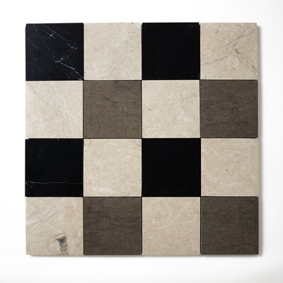 Britannia, Bosphorus, Black Honed 4x4 Marble Mosaic 16x16