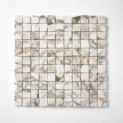 Calacatta Green Mosaico de mármol pulido 1x1 11 3/4 X 11 3/4