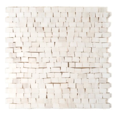 Bianco Dolomiti Honed Tessera Marble Mosaics 11 3/4×12