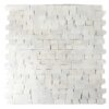 Bella White Honed Tessera Marble Mosaics 11 3/4×12