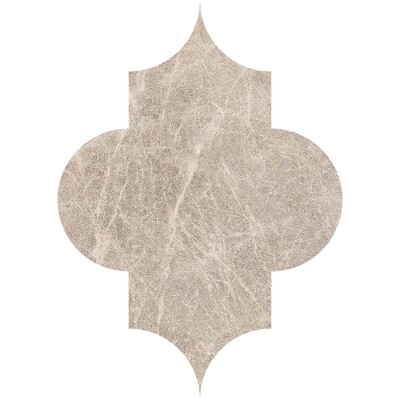 Arabesque Brown Leather Marble Waterjet Decos 6x8 1/4
