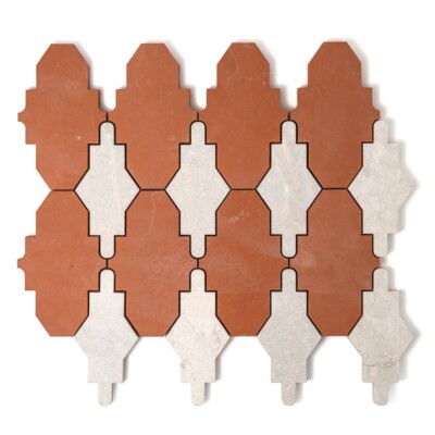 Diana Royal Leather Empire Marble Mosaics 11 1/16×13 5/8