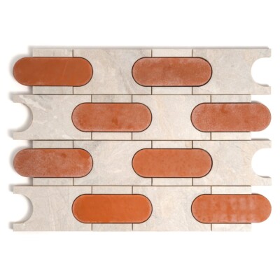 Diana Royal Leather Cyprus Marble Mosaics 12 23/32×16 1/2