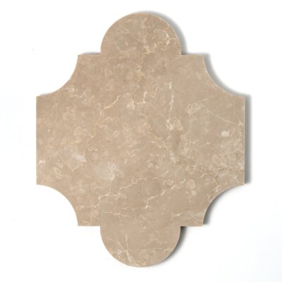 San Felipe Botticino Fiorito Polished Marble Waterjet Decos 8×9 3/4