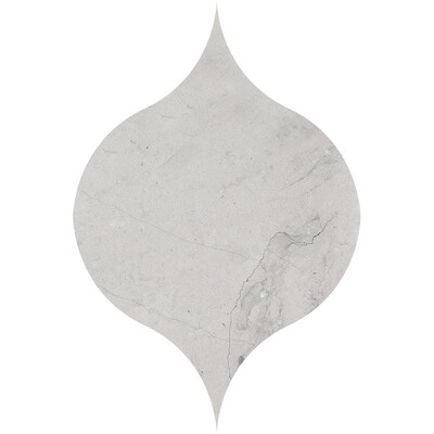 Winter Leaf Britannia Honed Limestone Waterjet Decos 4 7/8×6 13/16