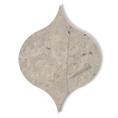 Winter Leaf Silver Shadow Honed Marble Waterjet Decos 4 7/8×6 13/16