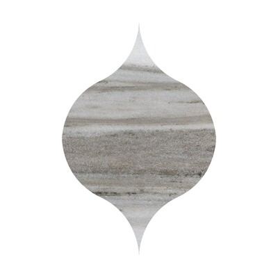 Winter Leaf Skyline Polished Marble Waterjet Decos 4 7/8×6 13/16