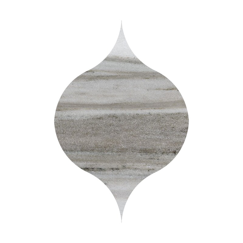 Winter Leaf Skyline Polished Marble Waterjet Decos 4 7/8×6 13/16