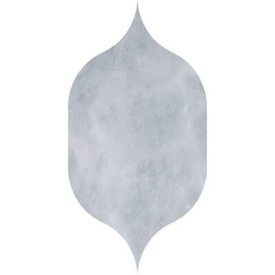 Gothic Arabesque Allure Light Honed Marble Waterjet Decos 4 7/8×8 13/16