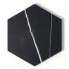 Hexagon Black Honed Marble Waterjet Decos 5 25/32×5