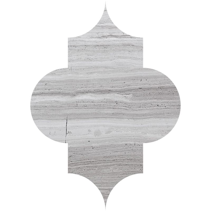 Haisa Light Honed Arabesquette Waterjet Marble Tiles 6×8 1/4