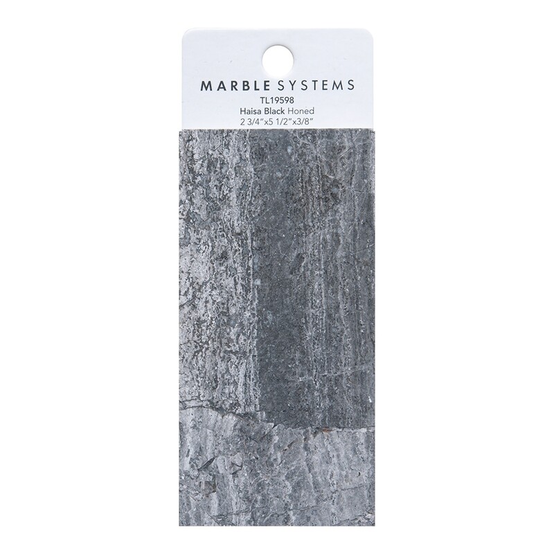 Haisa Black Honed Marketing Tool Tile Swatch 2 3/4×5 1/2