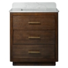Carrara Contour Warm Walnut Bathroom Vanities 31×22 (PS73003)