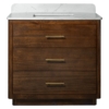 Carrara Contour Warm Walnut Bathroom Vanities 37×22 (PS73004)