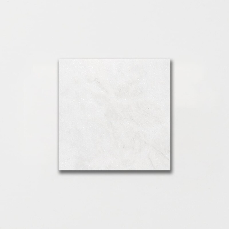 Glacier Honed Marble Tile | 5 1/2x5 1/2x3/8 | Marble Flooring | White ...