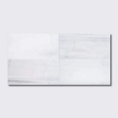 Opium White Honed Marble Tiles 12×24
