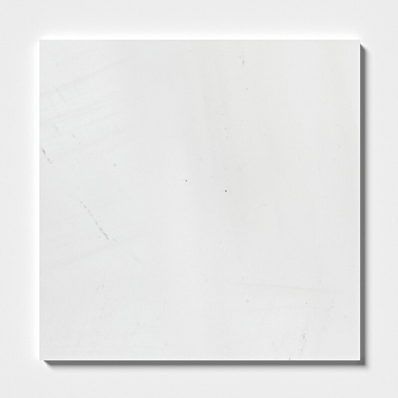 Aspen White Honed Marble Tile | 18x18x3/8 | Marble Flooring | White Marble