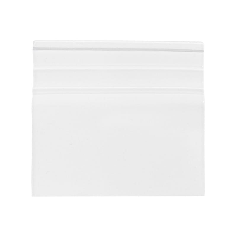 New White Moresque Glossy Base Ceramic Moldings 6x6