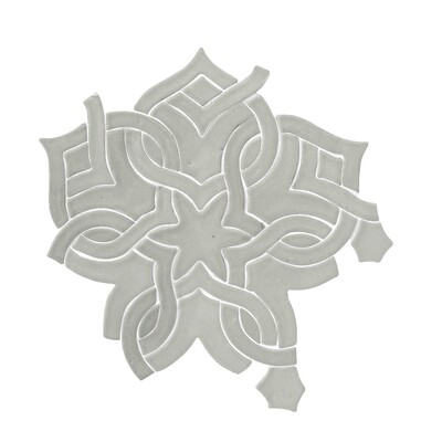 Ceniza Moresque Parlak Flora Seramik Mozaik 8x8