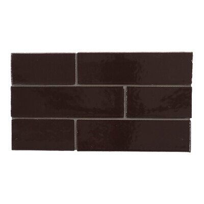 Old Port Brown Gloss Temple Tile 2 1/8x7 1/2