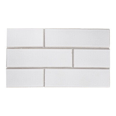 White Brick Gloss Temple Tile 2 1/8x7 1/2