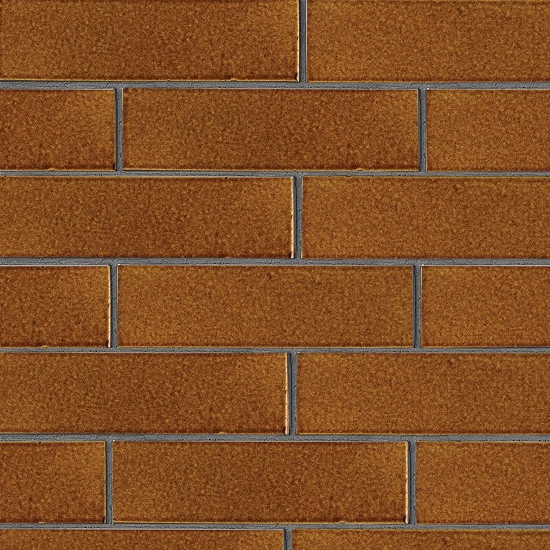 Malerie Nut Glossy Subway Thin Brick Tiles 2 5/8×9 5/8