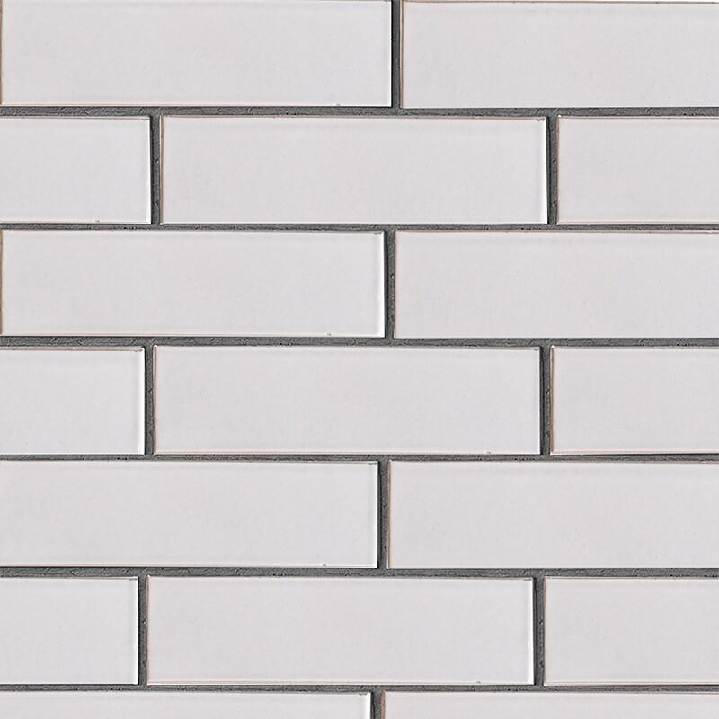 Doric Gray Gloss Subway Thin Brick Tile 2 5/8x9 5/8