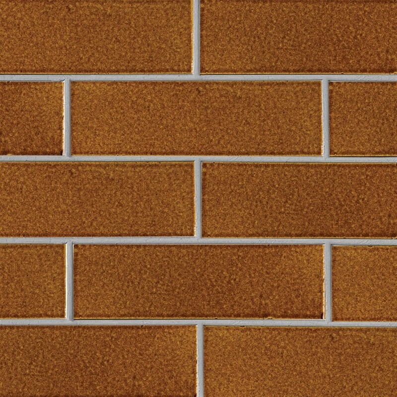 Malerie Nut Gloss Subway Thin Brick Tile 3 5/8x11 5/8