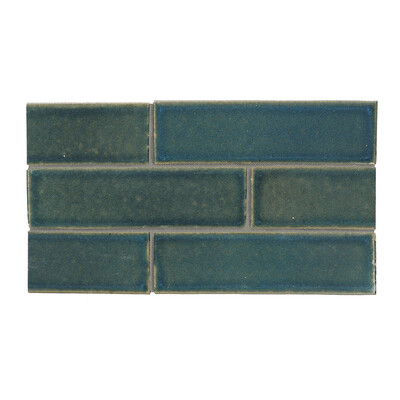 Aqua Marine Crackled Temple Tile 2 1/8x7 1/2
