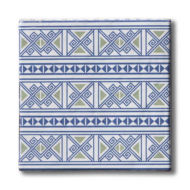 Batik 3 Square 1/2 Glazed Ceramic Tile 6x6